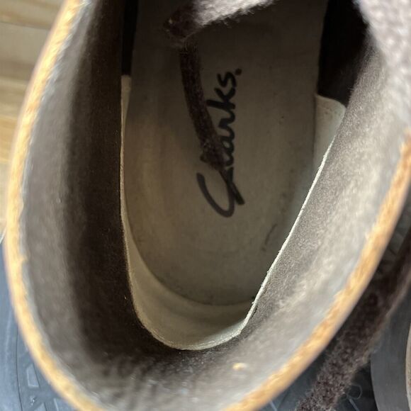 Clarks Men's Size 11 Bushacre 2 Chukka Boot Brown Leather Shoes Lace Up - Picture 9 of 10